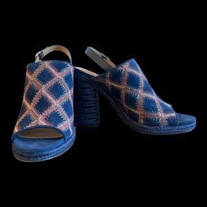 ToryBurch Trinity Suede Leather Mule
